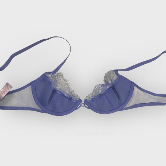 SavagexFenty Tie Dye Half Cup Lace Bra 32C Purple Romantic Festival Top Lingerie - Picture 8 of 8